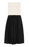 By Malene Birger Marciella Organic Cotton Jersey Maxi Dress In Black,white