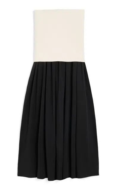 By Malene Birger Marciella Organic Cotton Jersey Maxi Dress In Black,white
