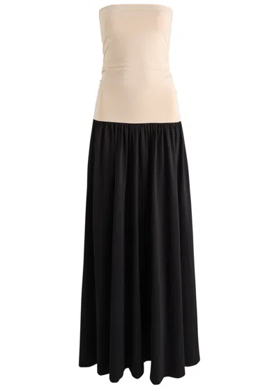 By Malene Birger Marciella Strapless Stretch-cotton Maxi Dress In Black