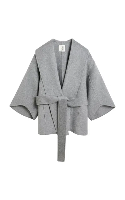 By Malene Birger Margith Wool Robe Coat In Grey