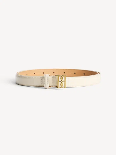 By Malene Birger Marlos Leather Belt In Gray