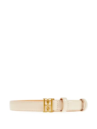 By Malene Birger Marlos Logo-buckle Leather Belt In Neutral