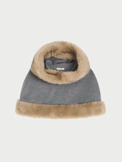 By Malene Birger Marta Wool Cape In Grey Melange
