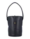 By Malene Birger Marylle Small Grainy Leather Bucket Bag In Black