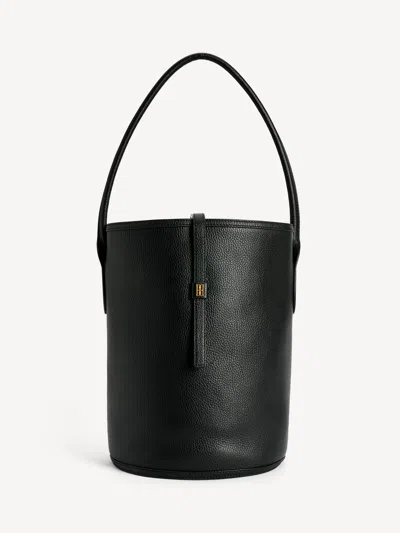 By Malene Birger Maryllon Grainy Bucket Bag In Black