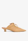 By Malene Birger Tan Masey Leather Mules In Brown