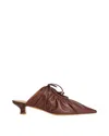 By Malene Birger Masey Leather Mules In Brown