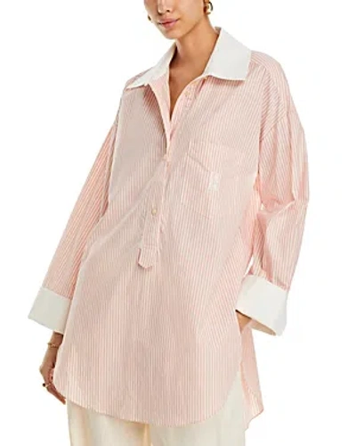 By Malene Birger Maye Oversized Shirt In Pink Stripe