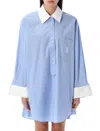 By Malene Birger Maye Stripe Shirt Tunic In Iris Blue Stripe Big