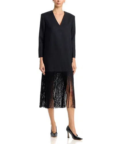 By Malene Birger Mella Drop Waist Fringe Dress In Green