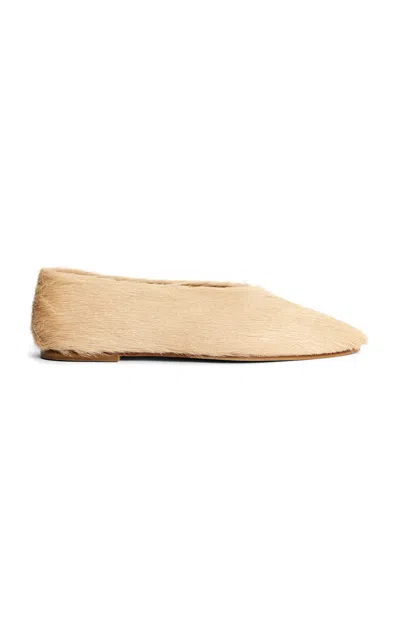 By Malene Birger Merina Calf Hair Flats In Neutral