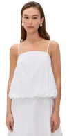 By Malene Birger Mia Sleeveless Cotton Bubble Top In White