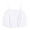 By Malene Birger Mia Sleeveless Cotton Bubble Top In White