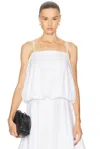 By Malene Birger Mia Sleeveless Cotton Bubble Top In White