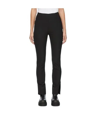 By Malene Birger Mid-rise Slim Fit Trousers In Black