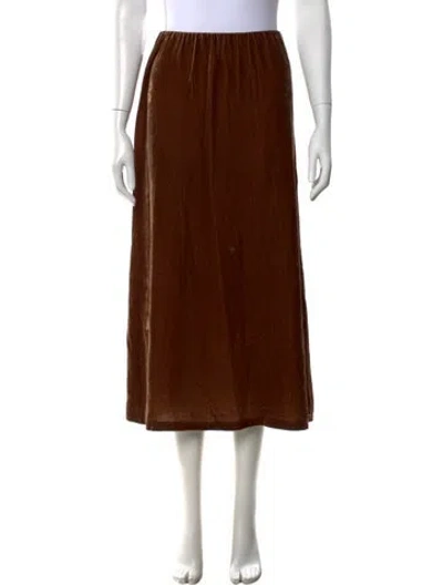 Pre-owned By Malene Birger Midi Length Skirt In Brown