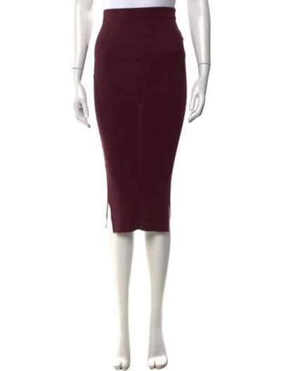 Pre-owned By Malene Birger Midi Length Skirt In Burgundy