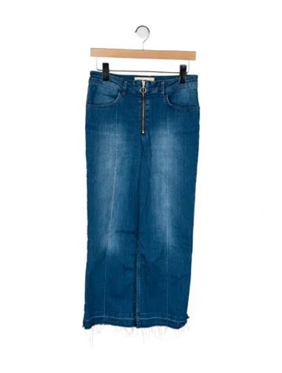 Pre-owned By Malene Birger Mid-rise Wide Leg Jeans In Blue