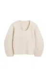 BY MALENE BIRGER MILEA BALLOON-SLEEVE KNIT WOOL-BLEND SWEATER