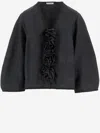 By Malene Birger Mineas Rosette-detailed Silk Top