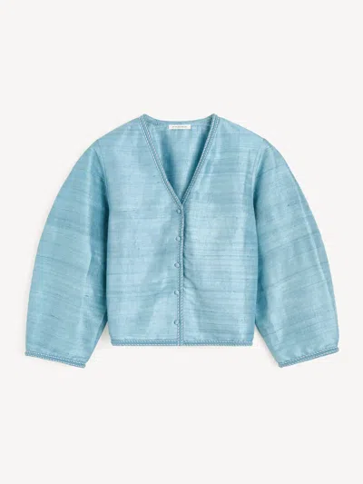 By Malene Birger Mineas Silk Top In Black