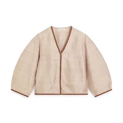 By Malene Birger Mineas Silk Top In Nomad