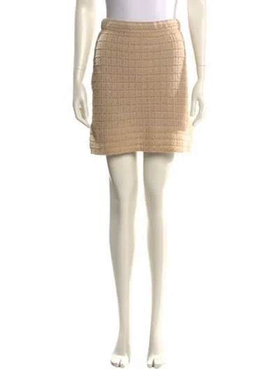 Pre-owned By Malene Birger Mini Skirt In Neutral