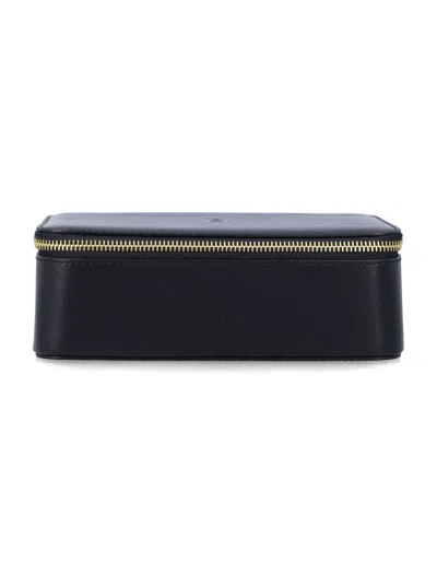 By Malene Birger Mini Zip-around Box Clutch In Nero