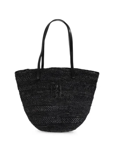 By Malene Birger Mirabell Woven Shoulder Bag In Black