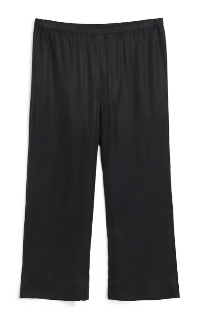 By Malene Birger Mirabello Cropped Crepe Flare Pants In Black