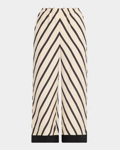 By Malene Birger Mirabello Cropped Wide-leg Trousers In Beige
