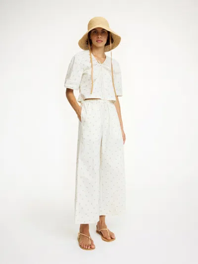 By Malene Birger Mirabello Organic Cotton Trousers In Mini Flower Print