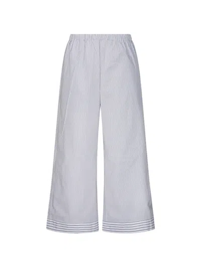 By Malene Birger Mirabello Striped Trousers In White