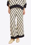 By Malene Birger Mirabello Cropped Wide-leg Trousers In Beige