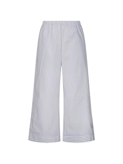 By Malene Birger Mirabello Striped Trousers In White