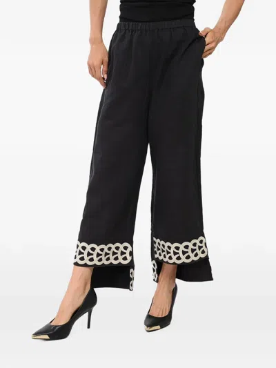 By Malene Birger Mirabellos Embroidered Trousers In Black