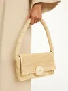 By Malene Birger Circular Handle Woven Texture Bag In Undyed