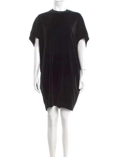 Pre-owned By Malene Birger Mock Neck Mini Dress In Black