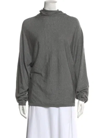 Pre-owned By Malene Birger Mock Neck Sweater W/ Tags In Gray
