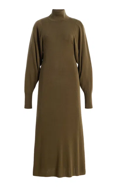 By Malene Birger Menna Mock Neck Sweater Dress In Green