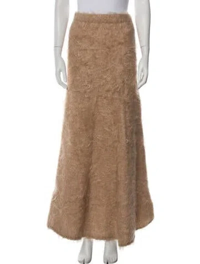 Pre-owned By Malene Birger Mohair Long Skirt In Neutral