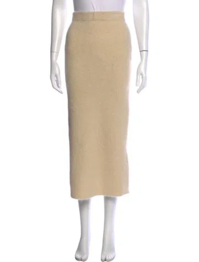 Pre-owned By Malene Birger Mohair Long Skirt In Neutrals