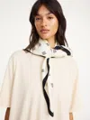 By Malene Birger Monnas Silk Scarf In Soft White