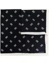 By Malene Birger Monnis Multi-print Silk Scarf In Black