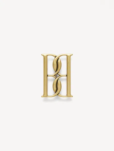 BY MALENE BIRGER MONO SMALL GOLD-TONE BROOCH