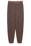 By Malene Birger Monogram Knit Sweatpants In Brown
