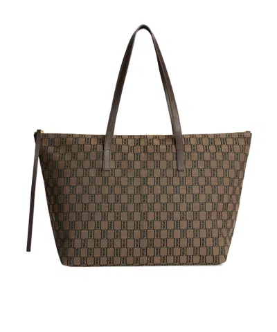 By Malene Birger Monogram-pattern Tote Bag In Red