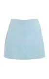 By Malene Birger Nola Mid-rise Mini Skirt In Blue