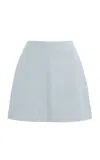 By Malene Birger Nola Mid-rise Suede Mini Skirt In Blue