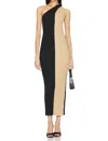 By Malene Birger Noto Maxi Dress In Bicolor Block In Black